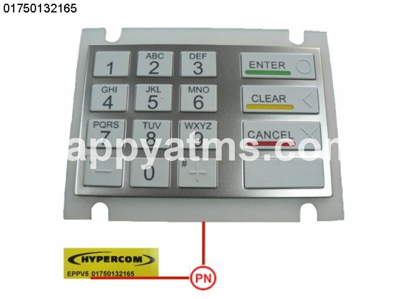 Wincor Nixdorf Keyboard V5 EPP USA Reverse -PC PCI PN: 01750132165, 1750132165 Keyboards image