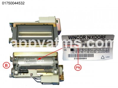 Wincor Nixdorf deposit shutter BS PN: 01750044532, 1750044532
