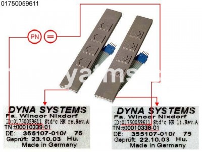 Wincor Nixdorf softkeyset 12.1" std. c brai. H.K. gpo PN: 01750059611, 1750059611