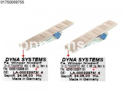 Wincor Nixdorf softkey set 12.1" NDC c standard H.K. gpo PN: 01750059755, 1750059755 Keyboards image
