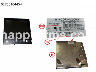Wincor Nixdorf operator panel 05 10,4" with keyboard PN: 01750104454, 1750104454