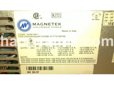 Wincor Nixdorf crs central power supply unit CCDM PN: 01750106769, 1750106769 Power Supplies image