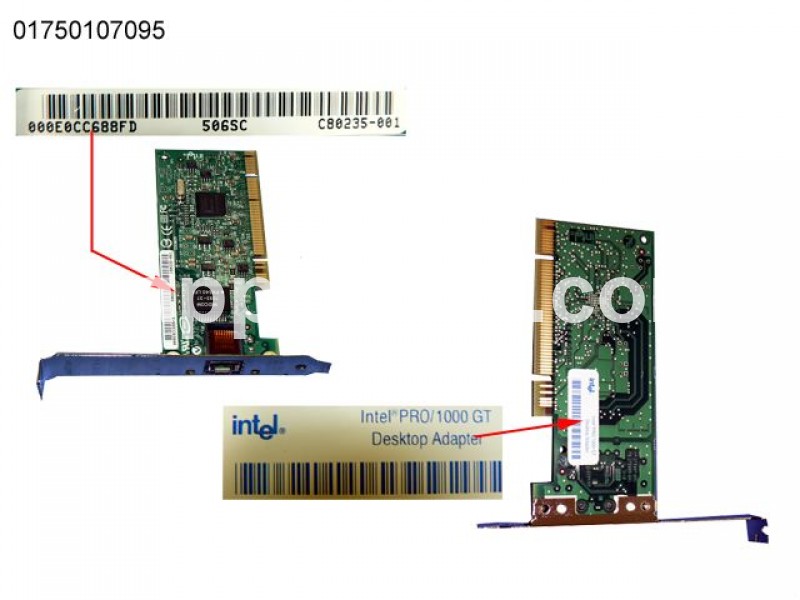 Wincor Nixdorf INTEL PRO/1000 GT DESKTOP ADAPTER PN: 01750107095, 1750107095, PWLA8391GTBLK PC Core image