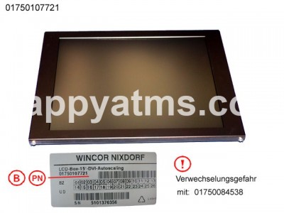 Wincor Nixdorf LCD-Box-15"-DVI-Autoscaling PN: 01750107721, 1750107721 Displays image