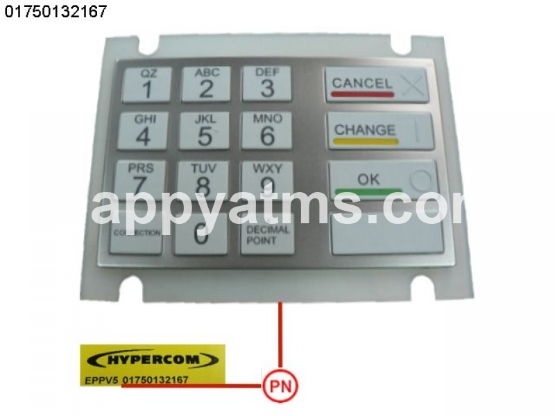 Wincor Nixdorf Keyboard V5 EPP USA Wells Farg PN: 1750132167, 1750132167 Keyboards image
