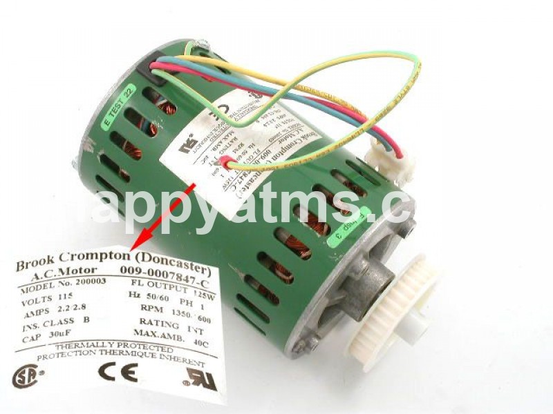 NCR Drive Motor 110V PN: 009-0007847, 90007847, 0090007847 Dispensers image