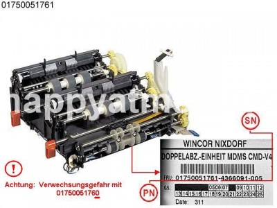 Wincor Nixdorf Double Extractor Unit MDMS CMD-V4 PN: 01750051761, 1750051761 Dispensers image