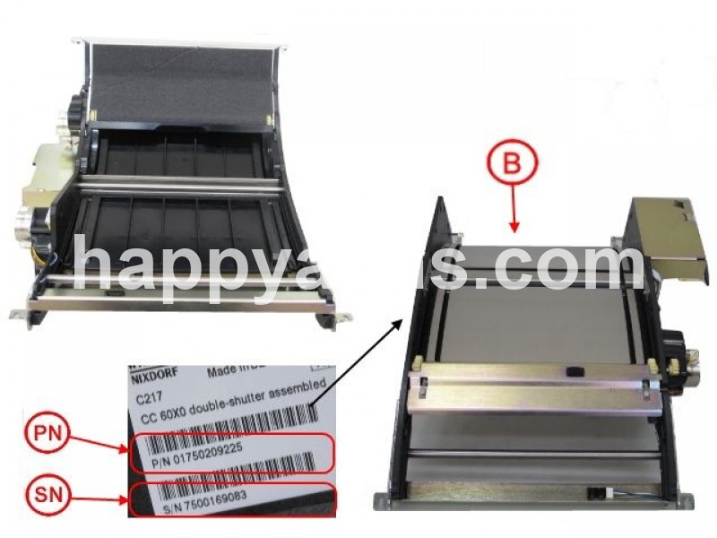 Wincor Nixdorf CC 60X0 double-shutter assembled PN: 01750209225, 1750209225 Dispensers image