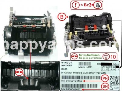 Wincor Nixdorf In-Output Module Customer Tray ATS PN: 01750194150, 1750194150 Dispensers image