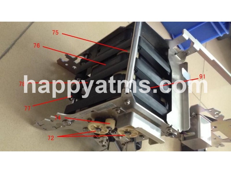 AS NEW Wincor Nixdorf CCDM 01750108714 / 01750079819 ROLLER SHAFT (SPARE PART 77) 1750108714 / 1750079819 Wincor Nixdorf CCDM Chassis image