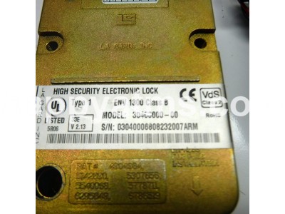 Wincor Nixdorf HIGH SECURITY ELETRONIC LOCK PN: 30400000-00, 3040000000 Security image