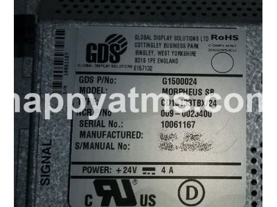 NCR SelfServ 15" GDS LCD Monitor) (Standard Bright) PN: 009-0023400, 90023400, 0090023400 Displays image