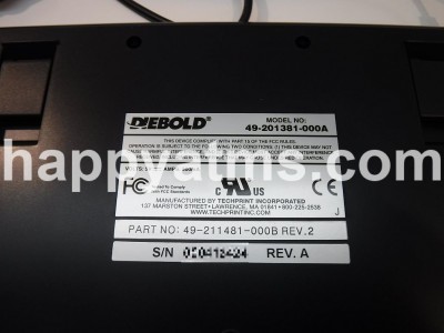 AS NEW Diebold TECLADO OPERADOR PN: 49-211481-000B, 49211481000B Keyboards image