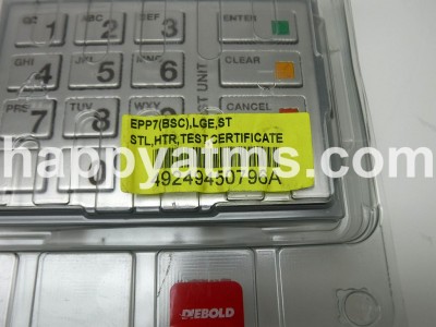 AS NEW Diebold EPP7,(BSC), LGE, ST STL,HTR, TEST, CERTIFICATE PN: 49-249450-796A, 49249450796A Keyboards image
