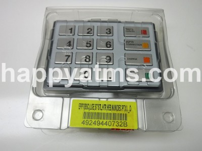 AS NEW Diebold EPP7,(BSC),LGE,ST STL, HTR, HEB, NUM, DEC PT, X, I,_,0 PN: 49-249440-732B, 49249440732B