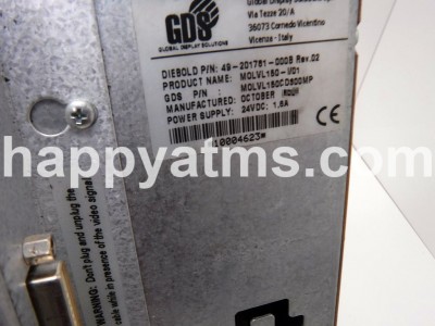 Diebold MON,LCD,15 IN,CONS DSPL,SHARP,LGN2A PN: 49-201781-000B, 49201781000B Displays image