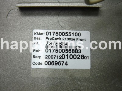 Wincor Nixdorf PROCASH 2100XE FRONT LOAD FASCIA PN: 01750055100, 1750055100 Cabinetry / Fascia image