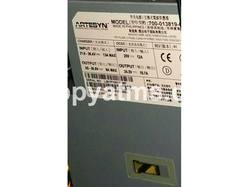 Diebold Universal Recycler-UP TS-M1U1 POWER SUPPLY (N/A) PN: 49-256180-000A, 49256180000A Diebold ECRM / BCRM Enhanced Cash Recycling Machine image