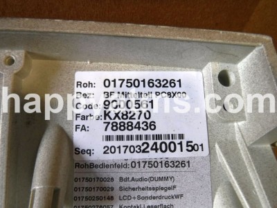 Wincor Nixdorf ATM FASCIA PN: 01750163261, 1750163261 Cabinetry / Fascia image