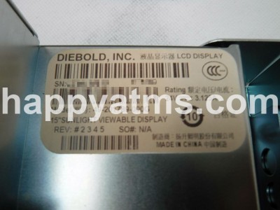 Diebold REPL KIT,DSPL,LCD,LED BKLT,15 IN,SVD PN: 49-201789-000G, 49201789000G Displays image