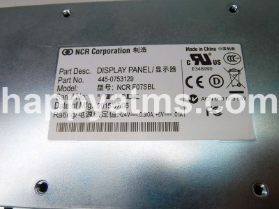 NCR NCR 6627 DISPLAY PANEL PN: 445-0753129, 4450753129 Displays image
