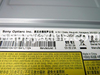 Wincor Nixdorf SATA Internal DVD+/-RW Drive PN: AD-7280S, 7280S PC Core image