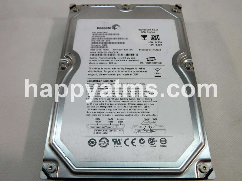 Seagate BarraCuda ES.2 ST3500320NS 500GB 7200 RPM 32MB Cache SATA 3.0Gb/s 3.5" Internal Hard Drive PN: ST3500320NS, 3500320NS