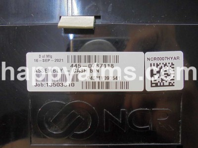 NCR ASSEMBLY CASH BIN PN: 445-0787118, 4450787118