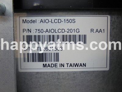 Diebold MON, AIO, LCD, 15IN, SVD AIO-LCD-150S PN: 750-AIOLCD-201G, 750AIOLCD201G