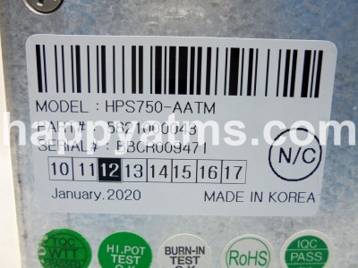 Hyosung POWER SUPPLY HPS750-AATM PN: 5621000043, 5621000043