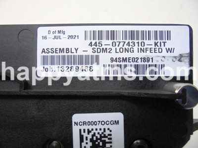 NCR ASSEMBLY-SDM2 LONG INFEED W PN: 445-0774310, 4450774310
