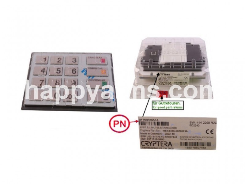 Wincor Nixdorf EPP7,LSH,755,SPA(MX),BSC PN: 1750339514, 1750339514