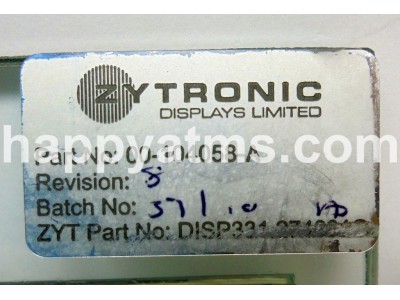 ZYTRONIC Opteva 15'' FDK Vandal Glass PN: 00-104058-A, 104058A, 00104058A