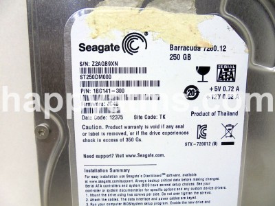 Seagate barracuda 7200.12 250gb hard drive PN: 1BC141300