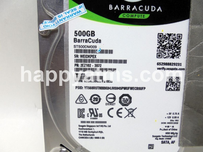 Seagate BARRACUDA 500 GB HARD DRIVE PN: 2EZ1023822