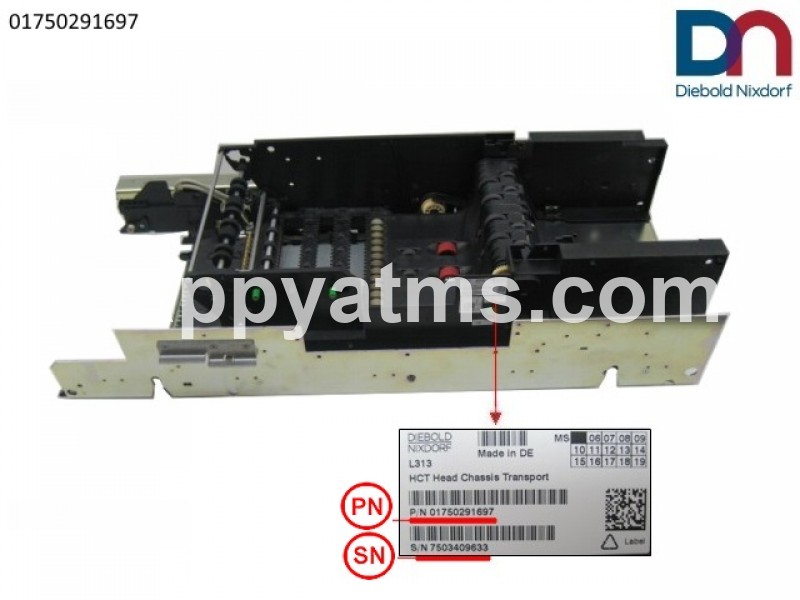 Diebold Nixdorf HCT Head Chassis Transport PN: 01750291697, 1750291697