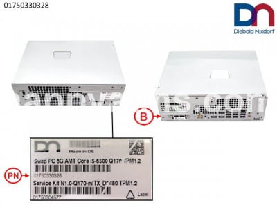 Diebold Nixdorf Swap PC 6G AMT Core i5-6500 Q170 TPM1.2 PN: 01750330328, 1750330328