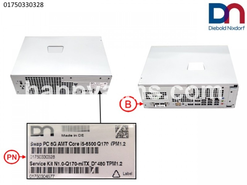 Diebold Nixdorf Swap PC 6G AMT Core i5-6500 Q170 TPM1.2 PN: 01750330328, 1750330328