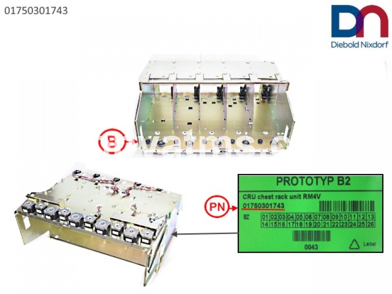 Diebold Nixdorf CRU CHEST RACK UNIT RM4V PN: 01750301743, 1750301743