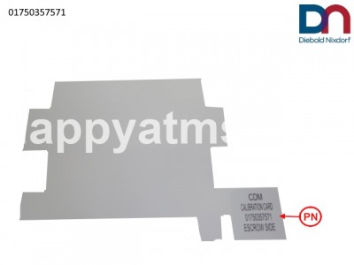 Diebold Nixdorf CDM SCANNER CALIBRATION CARD PN: 01750357571, 1750357571