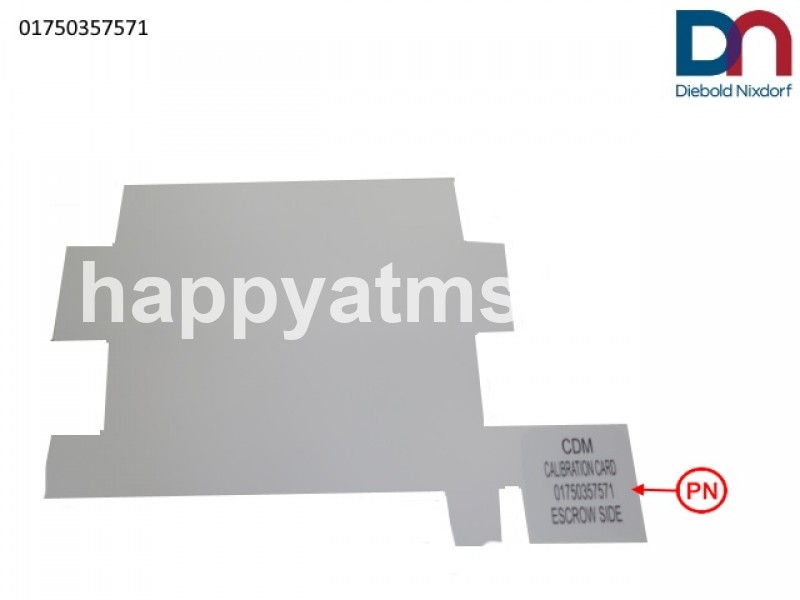 Diebold Nixdorf CDM SCANNER CALIBRATION CARD PN: 01750357571, 1750357571