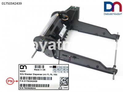 Diebold Nixdorf SDU Stacker Dispense Unit FL RL V6A PN: 01750342439, 1750342439