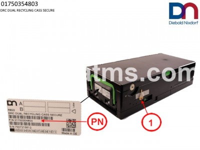 Diebold Nixdorf DRC DUAL RECYCLING CASS SECURE PN: 01750354803, 1750354803