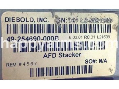 Diebold STACKER,RL,ACTIVDISPENSE PN: 49-254690-000N, 49254690000N Dispensers image