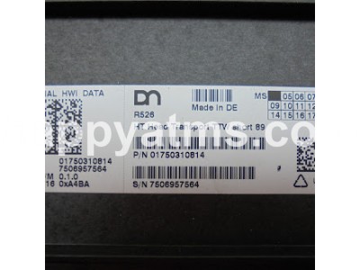 Diebold HT HEAD TRANSPORT TTW SHORT PN: 00-175031-0814, 1750310814, 001750310814