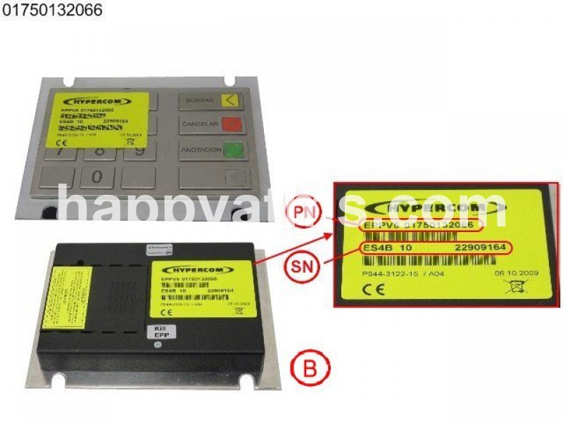 Wincor Nixdorf Keyboard V5 EPP ESP 4B CES PCI PN: 01750132066, 1750132066 Keyboards image