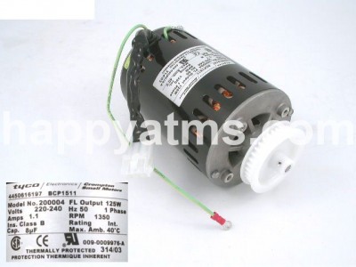 NCR MOTOR ASSEMBLY, 230V PN: 445-0616197, 4450616197