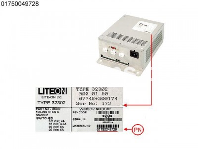 Wincor Nixdorf Central Power Supply PN: 01750049728, 1750049728 Power Supplies image