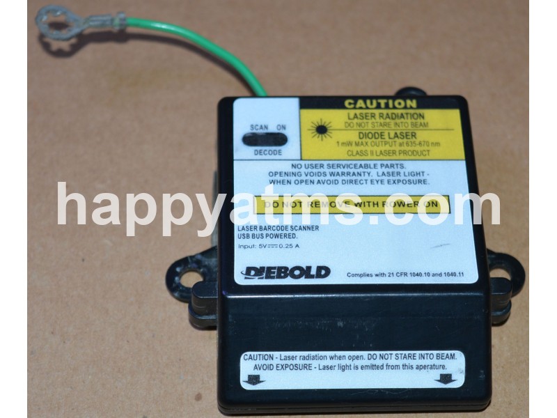 Diebold BAR CODE SCANNER PN: 00-104471-000A, 104471000A, 00104471000A Other Parts image