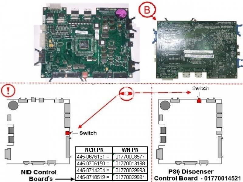 NCR NID Dispenser Control PCB PN: 445-0714204, 4450714204 Dispensers image